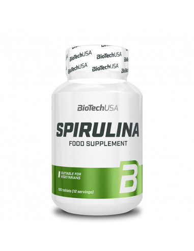 Spirulina Biotech USA spiruline pure, riche en protéine, GLA, antioxydants et acides aminés essentiels. Idéale pour tous les programmes de renforcement musculaire.