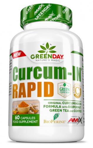 Curcum-IN Rapid est un complément alimentaire à base de curcuma, de thé vert et de café vert, agit comme un puissant anti-inflammatoire, antioxydant et protège le système immunitaire.