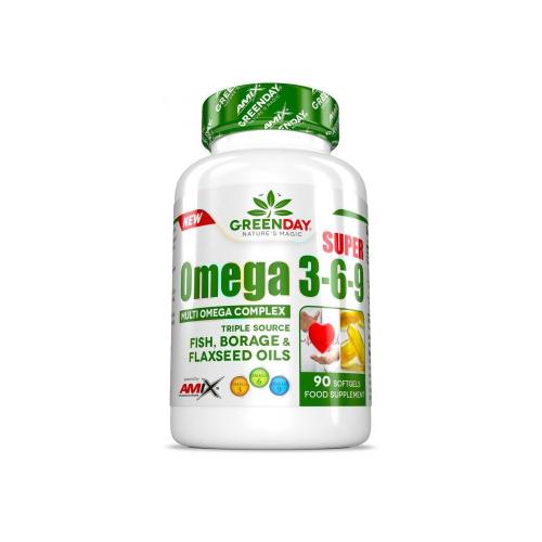 Le Super Omega 3-6-9 de GreenDay contribue au bon fonction du cœur et à réduire le taux de cholestérol. Réduit l'inflammation musculaire, le catabolisme et accélérer la récupération.