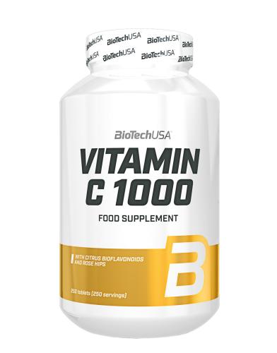 Biotech USA Vitamine C 1000 mg à l’absorption renforcée. La vitamine C est une vitamine hydrosoluble qui renforce l’immunité et la synthèse du collagène, puissant antioxydant.