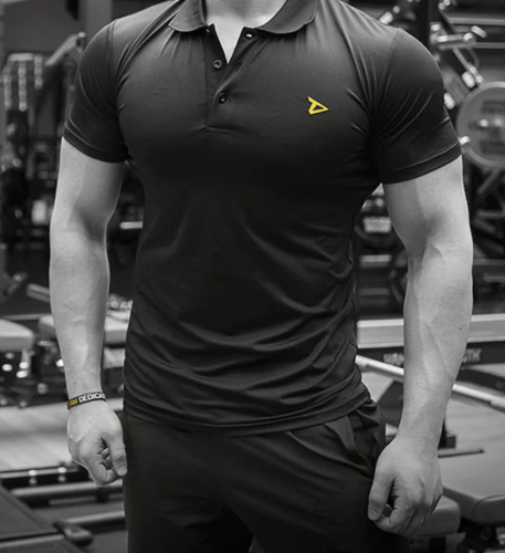DEDICATED DRY-FIT BLACK POLO