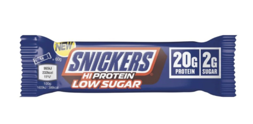 MARS SNICKERS HIGH PROTEIN LOW SUGAR 57g - 20g de protéine 2g de sucre